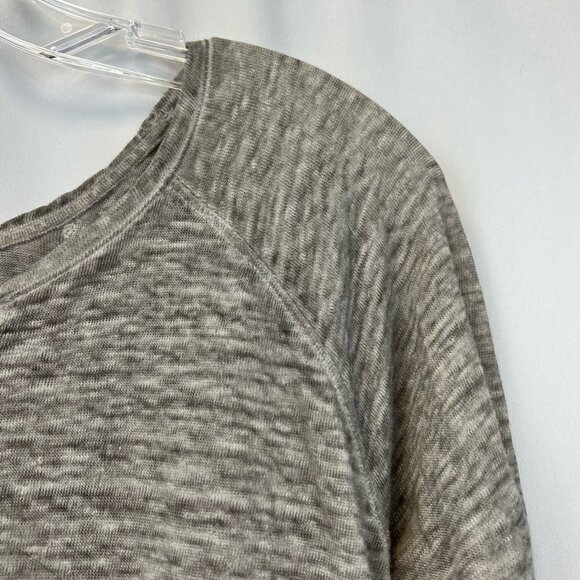 AG Adriano Goldschmied Womens Casual Top Gray Space Dye 3/4 Sleeve High Low S - Picture 4 of 10